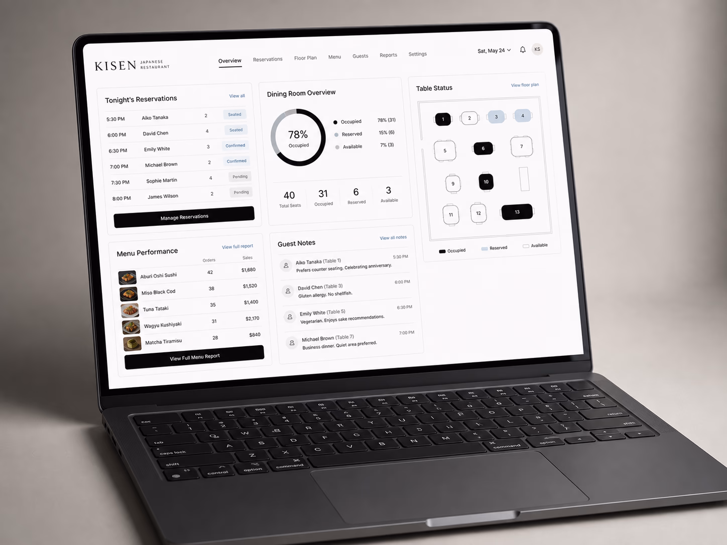 Kisen booked out its weekends after a full rebrand and a new reservation site