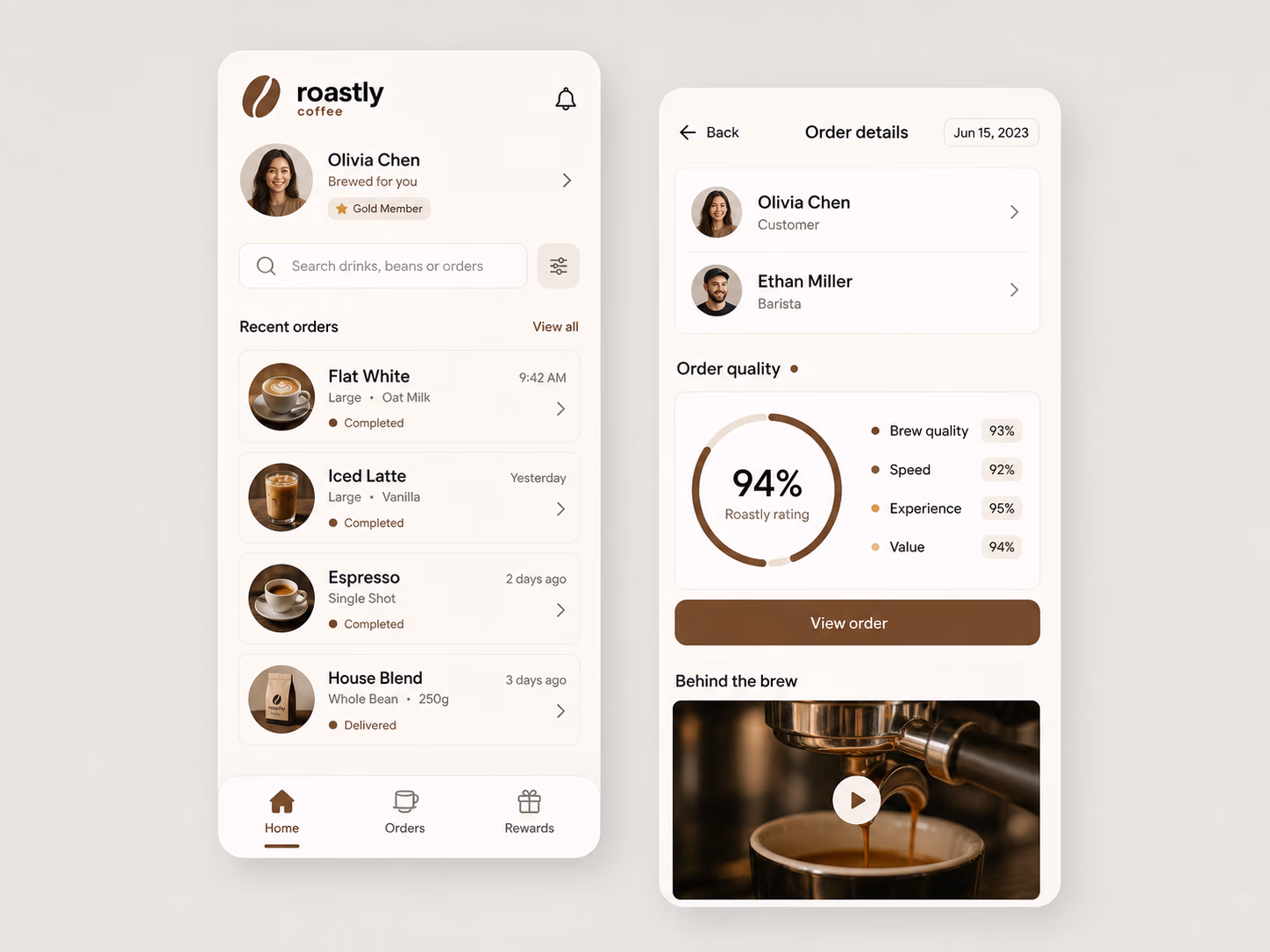 Roastly Coffee grew online orders 65% with a new mobile app and order-ahead flow.