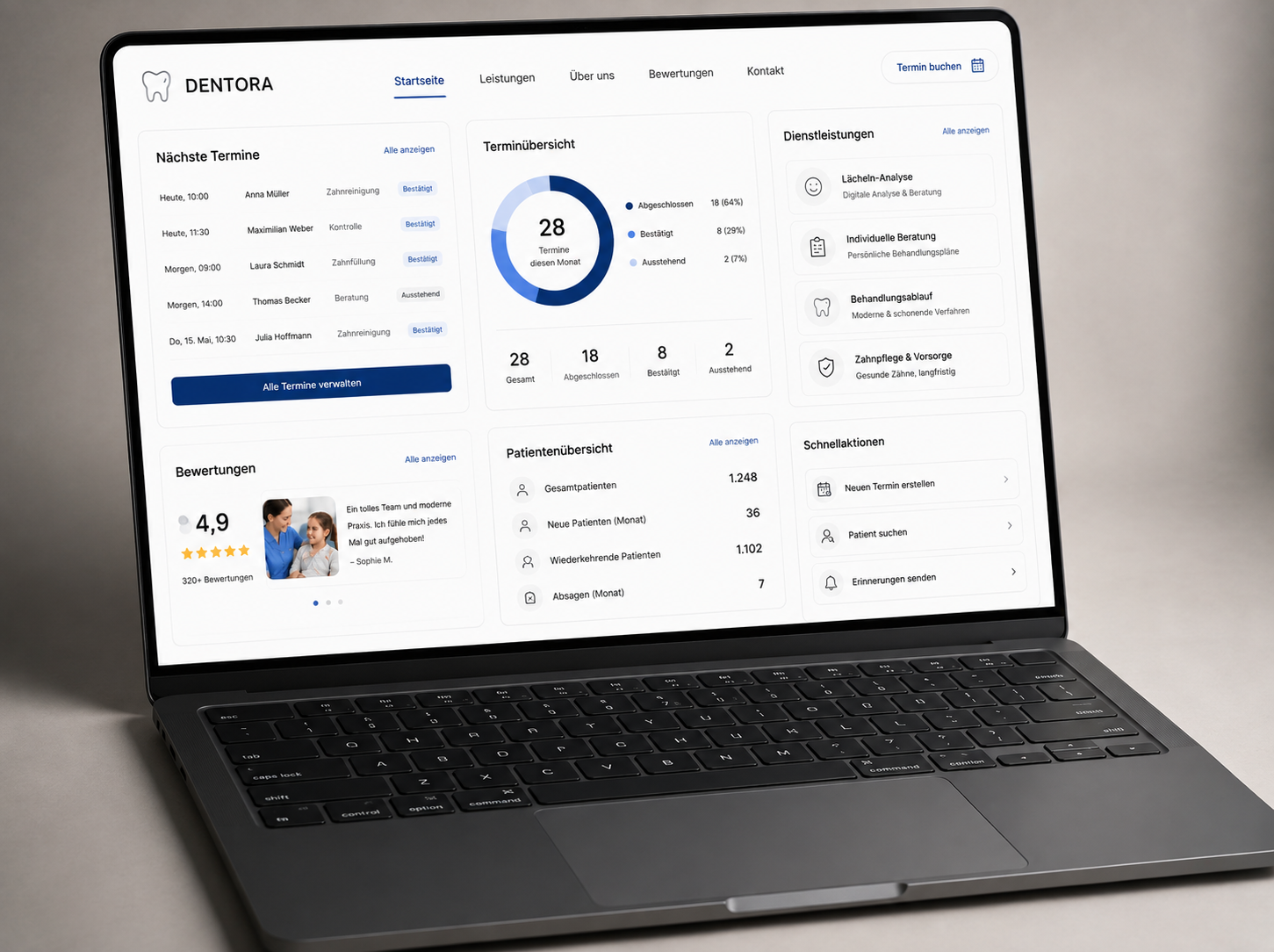 Dentora filled its appointment calendar after a full rebrand and a new booking site